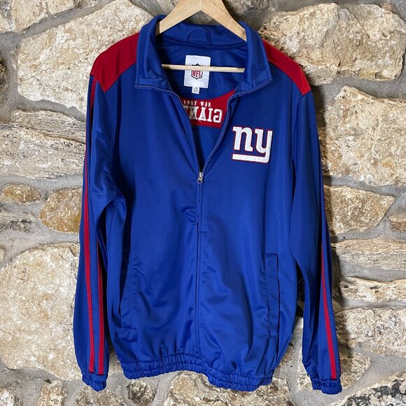 NFL New York Giants Football Zip Up Men's Track Jacket - Picture 1 of 7